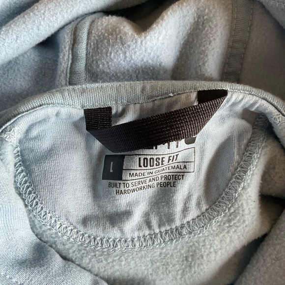 Carhartt Pale Blue Pullover Hoodie with Logo Patch - Picture 7 of 7